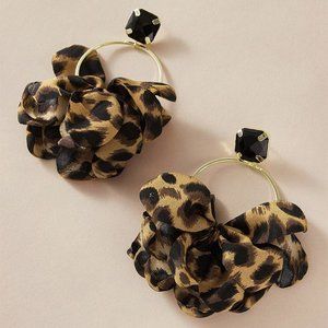 Leopard (cloth) Drop Earrings
